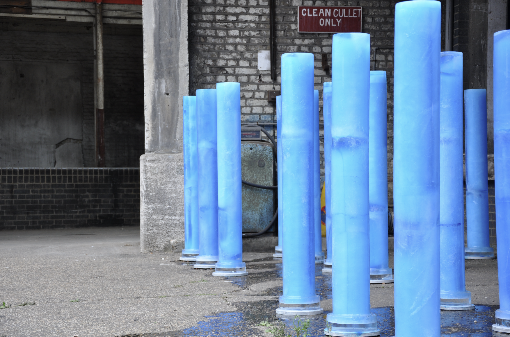 Diffraction — Catalano commission, field of blue columns